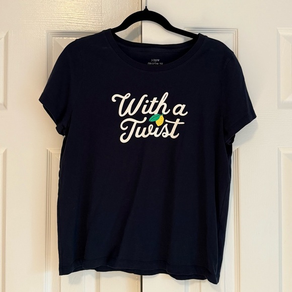 J. Crew Factory Blue and Black Short Sleeve Tees - Picture 1 of 3